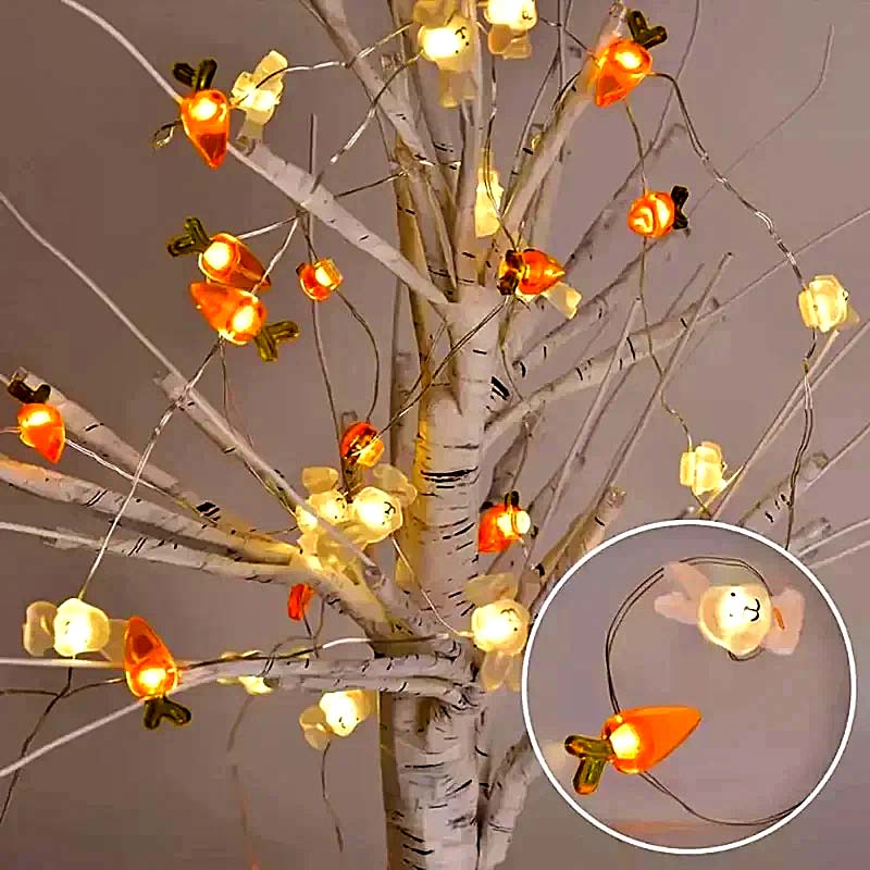 Easter String Lights – Bunny & Carrot