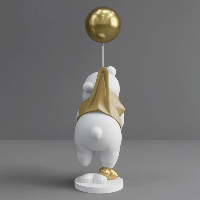 Teddy Bear Balloon Beige Decorative Sculpture