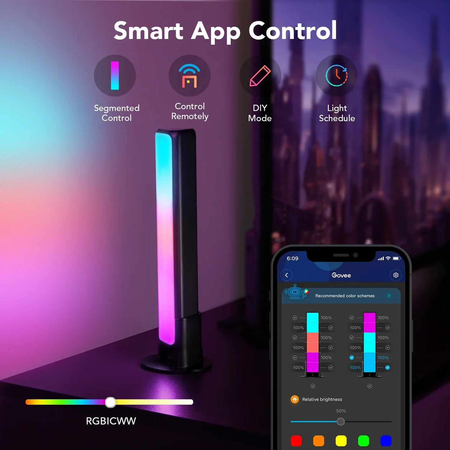 【Business Only】Govee RGBICWW WiFi + Bluetooth Flow Plus Light Bars