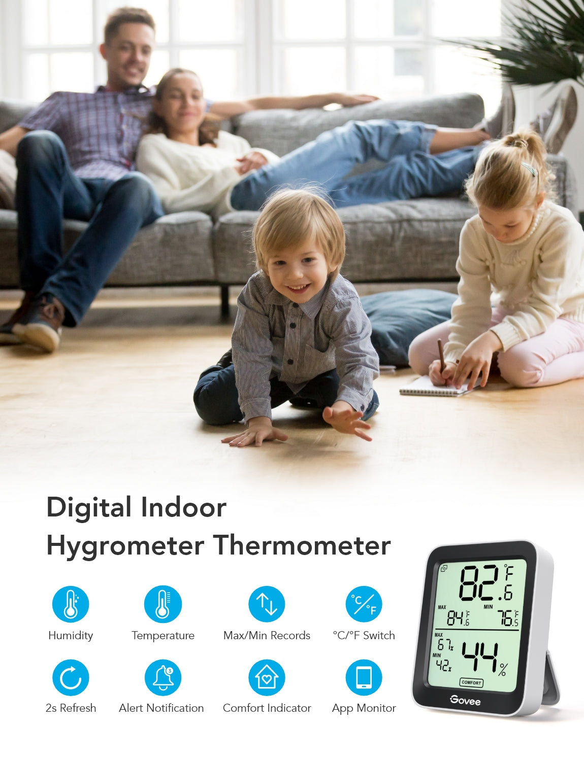 Refurbished Govee Bluetooth Hygrometer Thermometer H5075