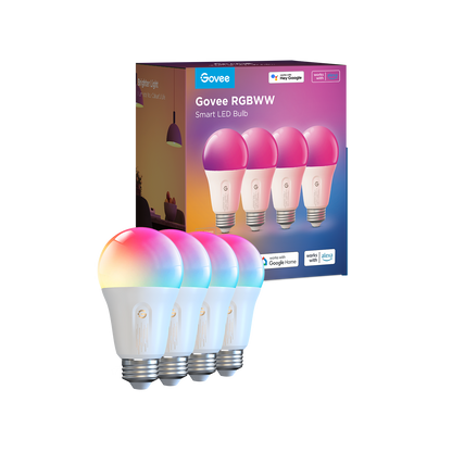 Govee A19 Smart RGBWW Bulbs E26 1200lm