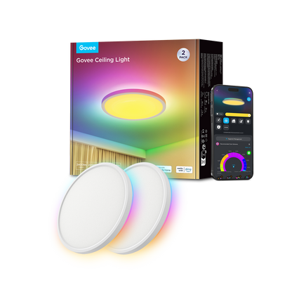 Refurbished Govee 12-Inch RGBWW + RGBIC Smart Ceiling Light