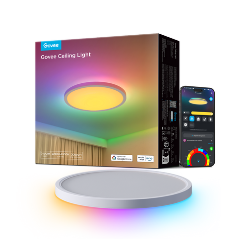 Refurbished Govee 12-Inch RGBWW + RGBIC Smart Ceiling Light