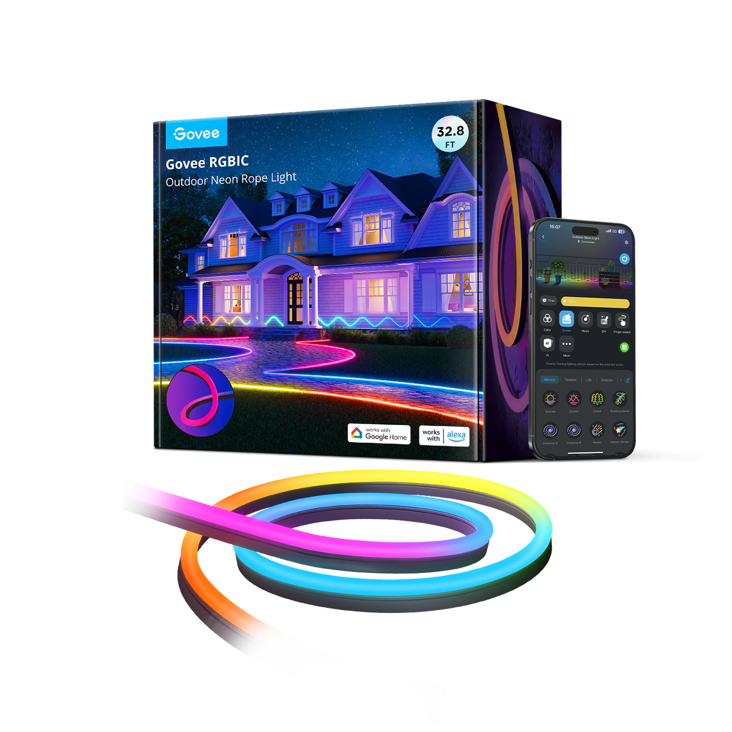 Govee RGBIC Outdoor Neon Rope Light