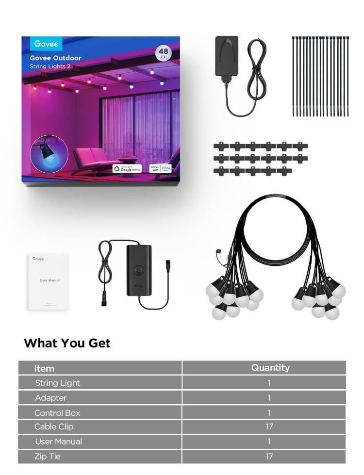 【Business Only】Govee Outdoor String Lights 2