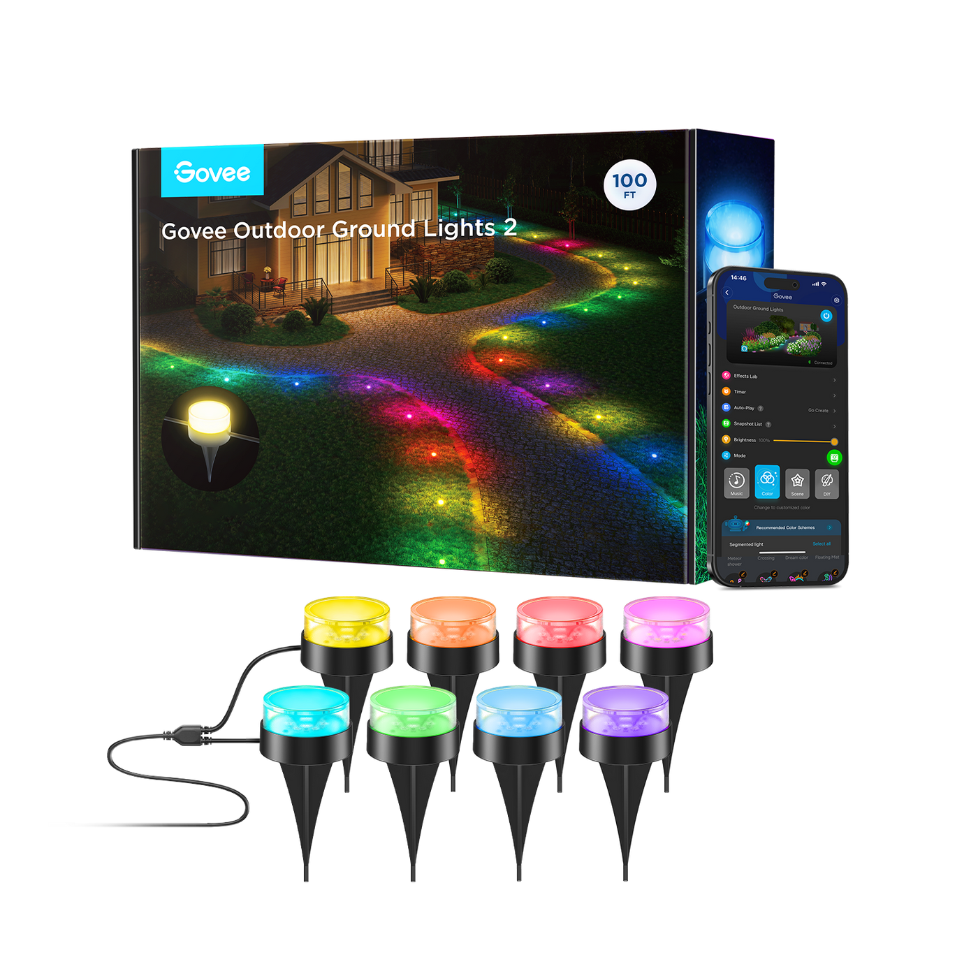 Refurbished Govee Outdoor Ground Lights 2