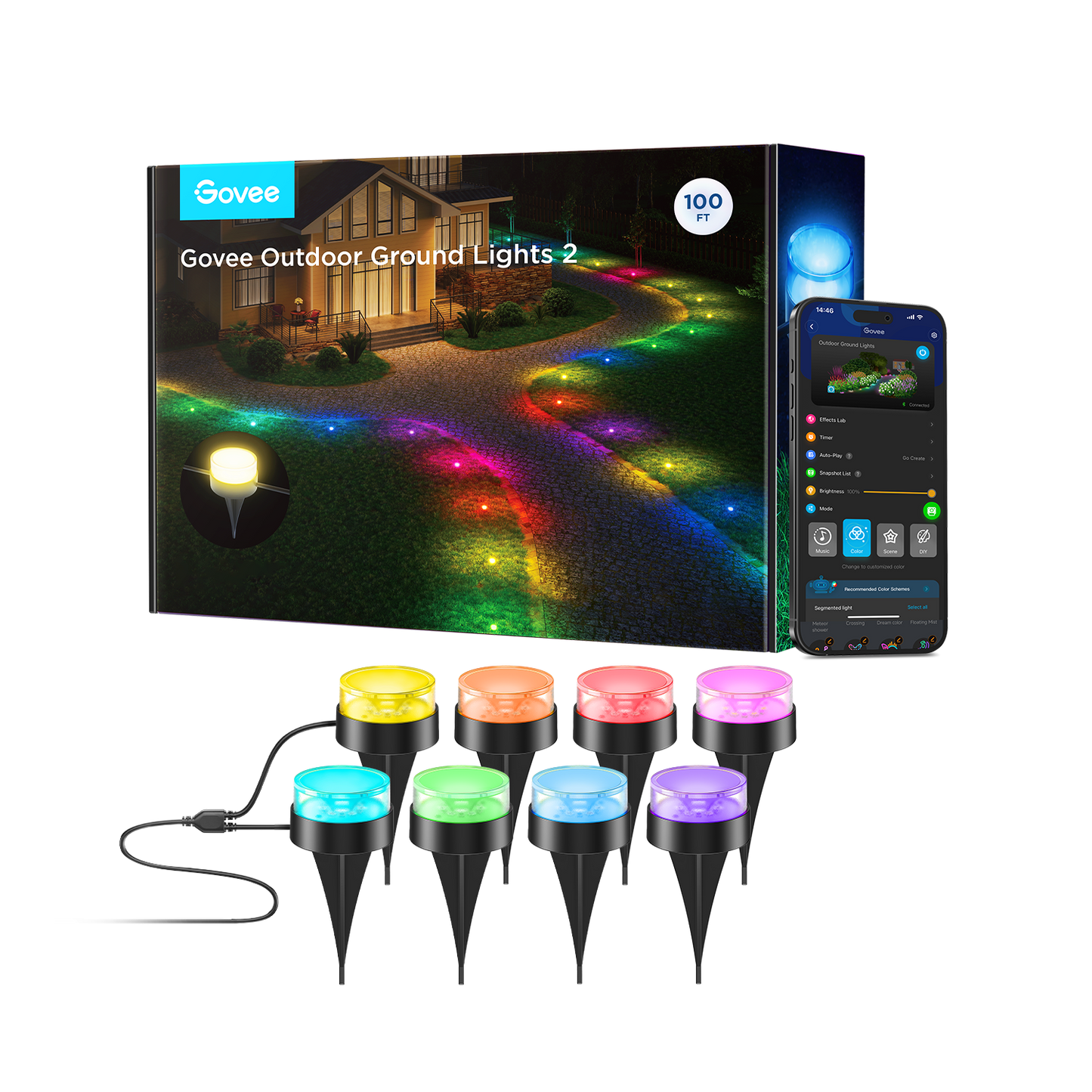 Refurbished Govee Outdoor Ground Lights 2