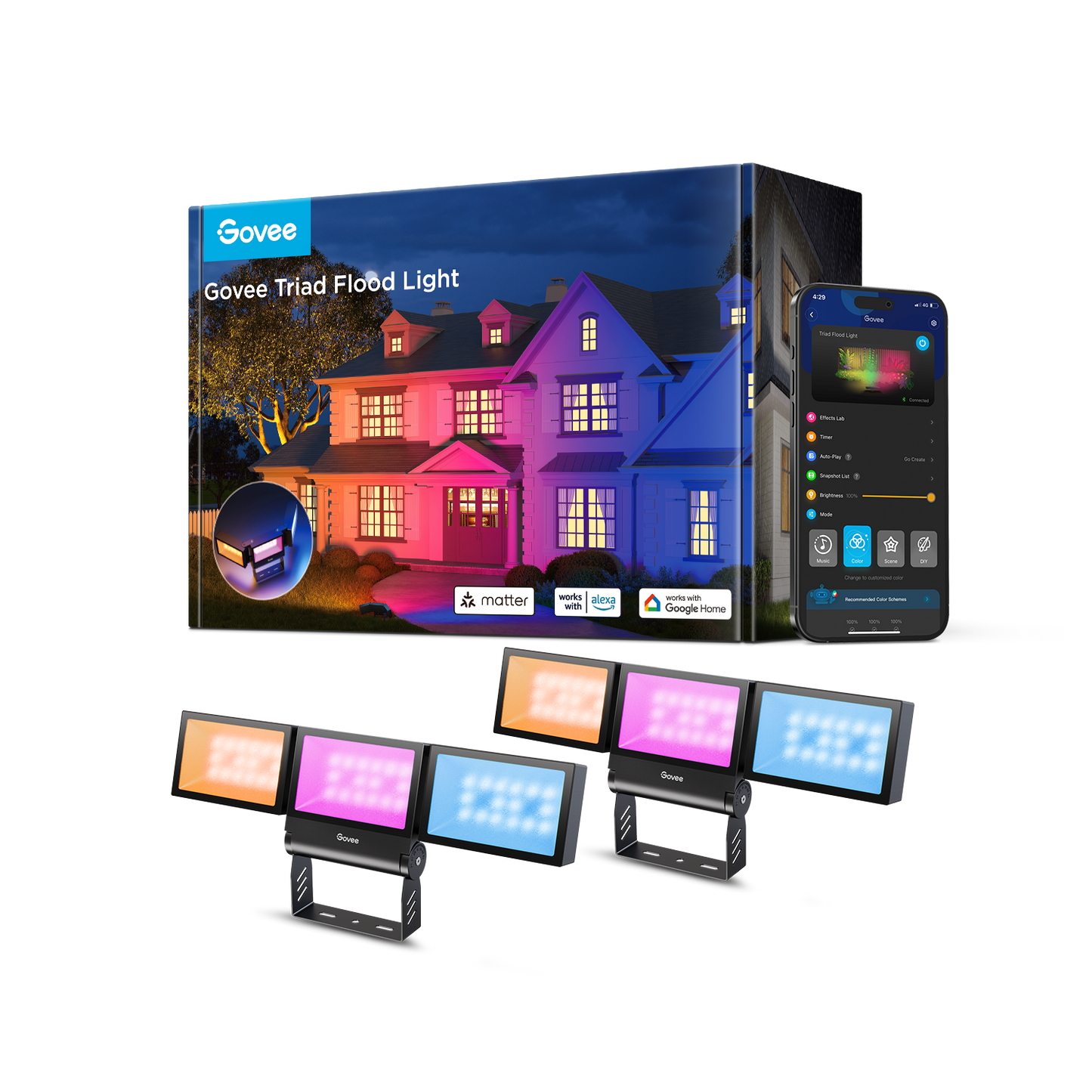[Super Sale] Govee Outdoor Triad Flood Lights