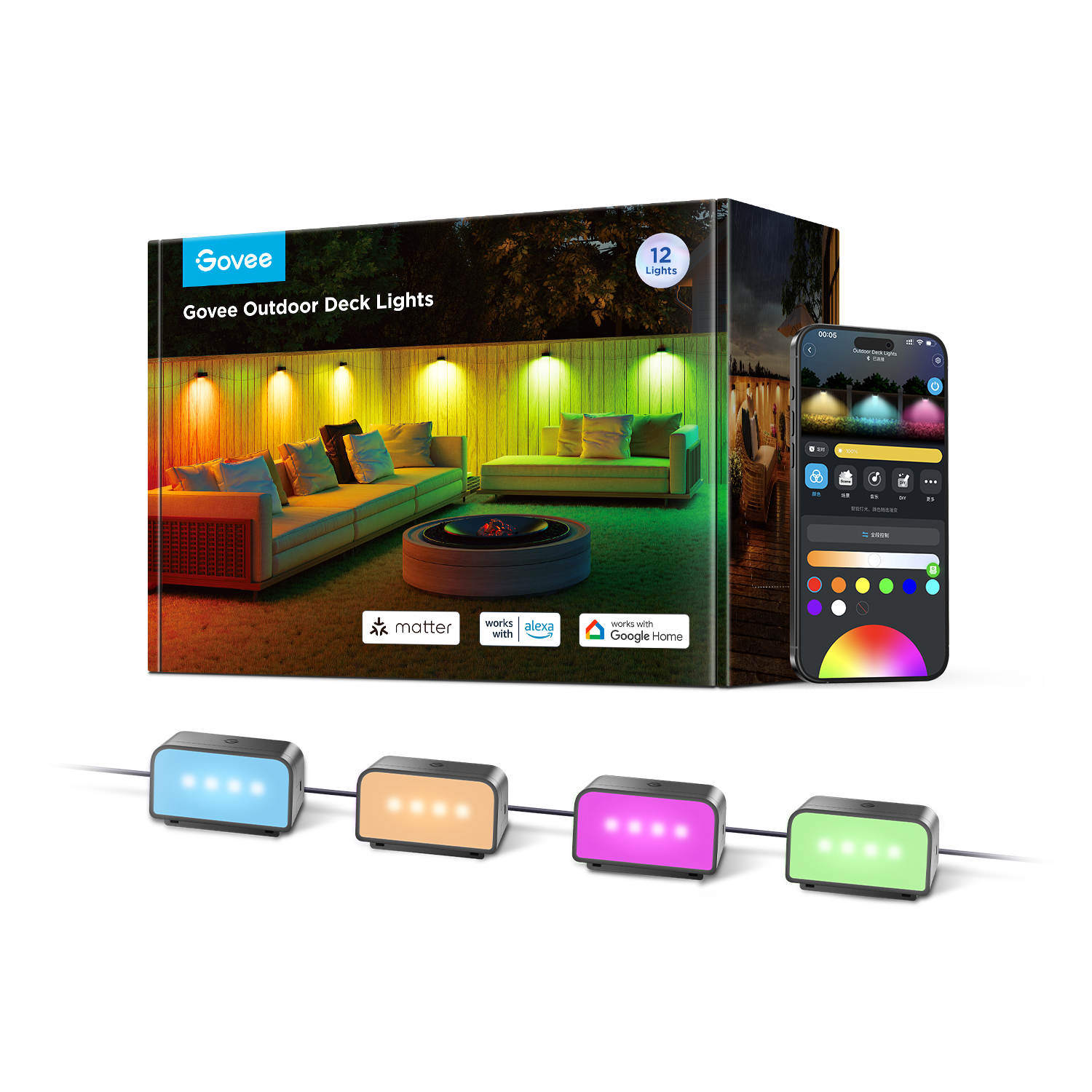 Refurbished Govee Outdoor Deck Lights