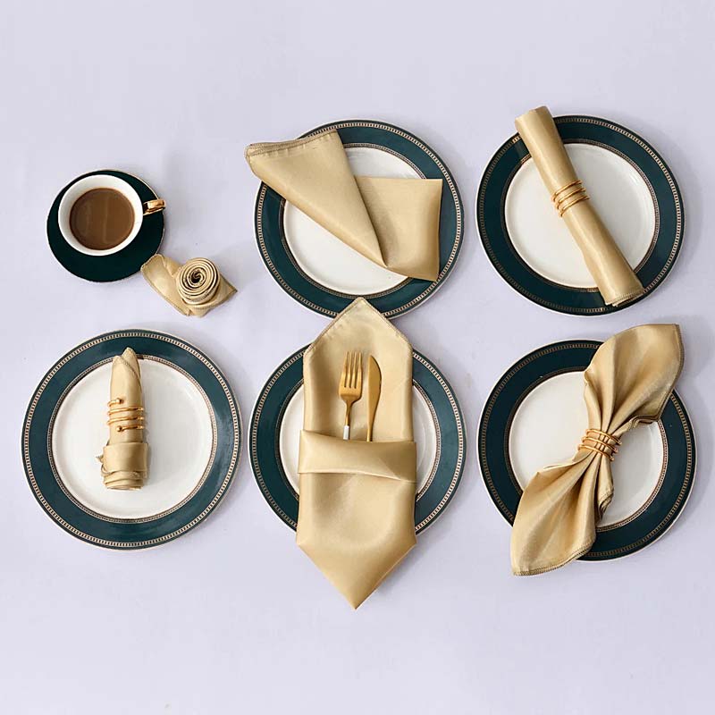 Satin Cloth Napkins – 12 Pieces