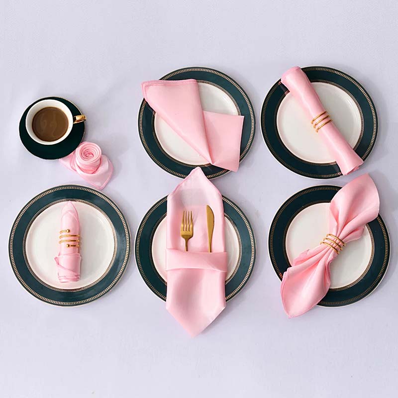Satin Cloth Napkins – 12 Pieces