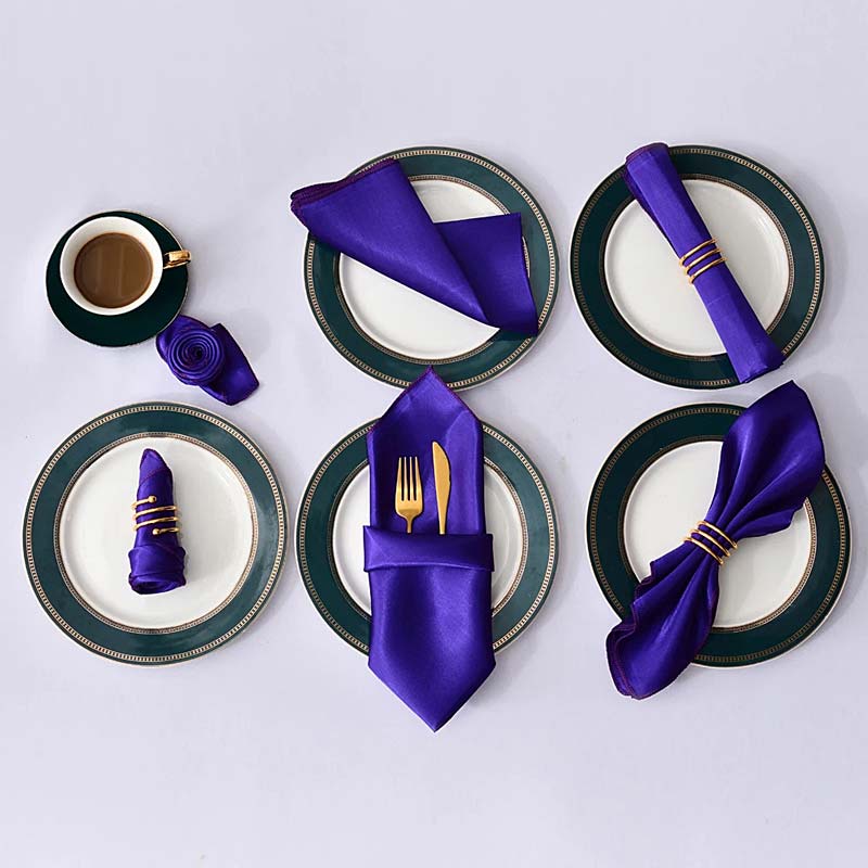 Satin Cloth Napkins – 12 Pieces