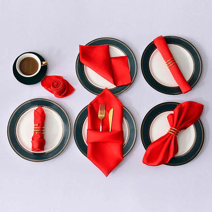 Satin Cloth Napkins – 12 Pieces