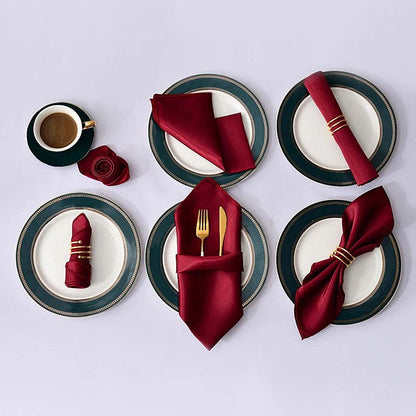 Satin Cloth Napkins – 12 Pieces