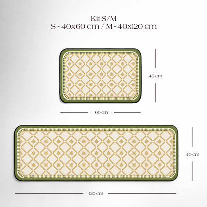 Betty Tile Kitchen Rug Set – 2 Pieces
