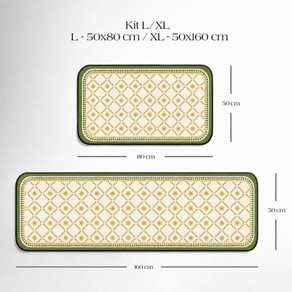 Betty Tile Kitchen Rug Set – 2 Pieces