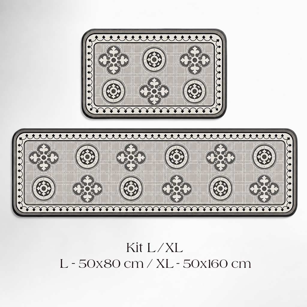 Bruges Tile Kitchen Rug Set – 2 Pieces