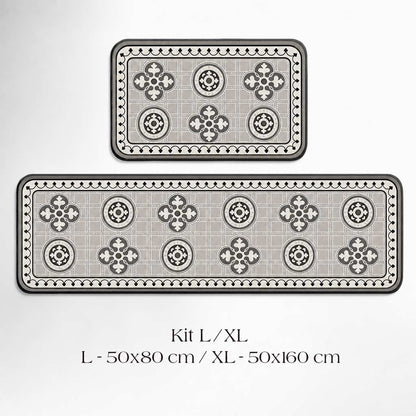 Bruges Tile Kitchen Rug Set – 2 Pieces
