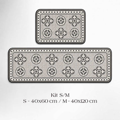 Bruges Tile Kitchen Rug Set – 2 Pieces