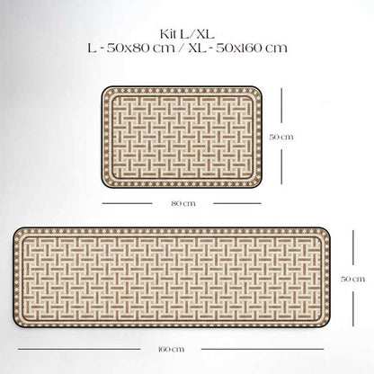 Braga Tile Kitchen Rug Set – 2 Pieces