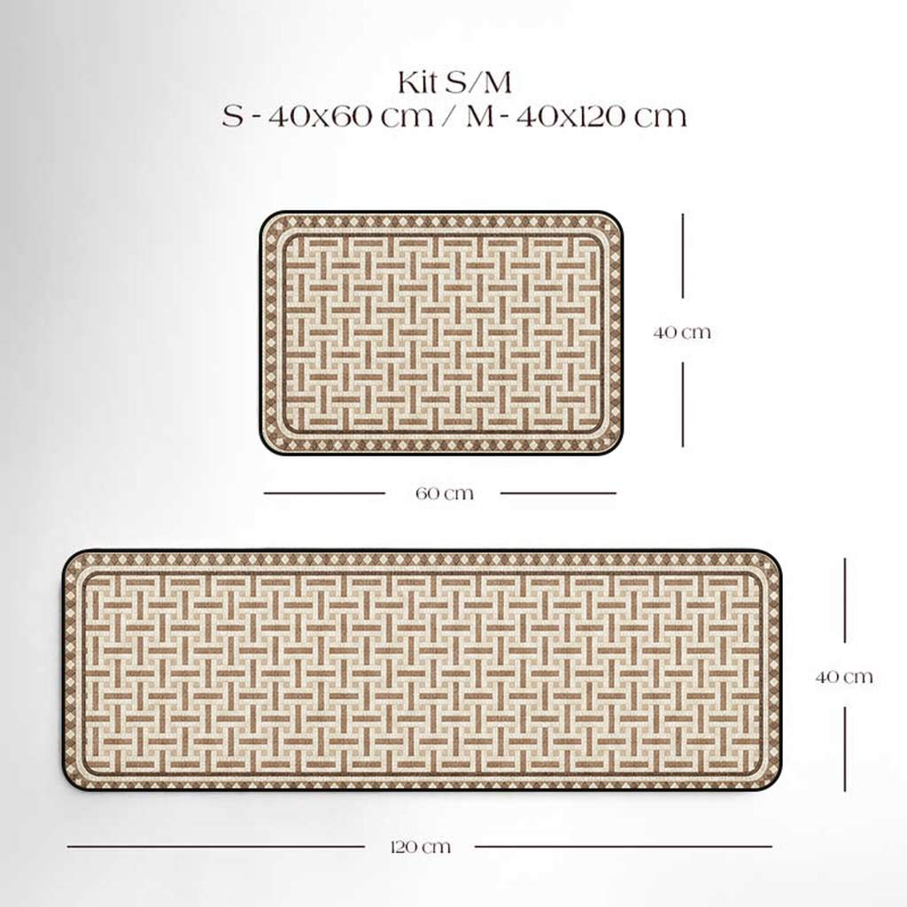 Braga Tile Kitchen Rug Set – 2 Pieces