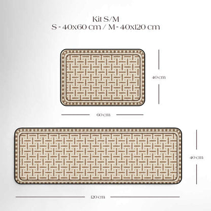 Braga Tile Kitchen Rug Set – 2 Pieces