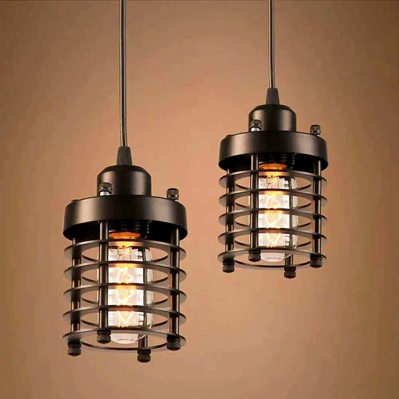Industrial Vintage Black Pendant Light
