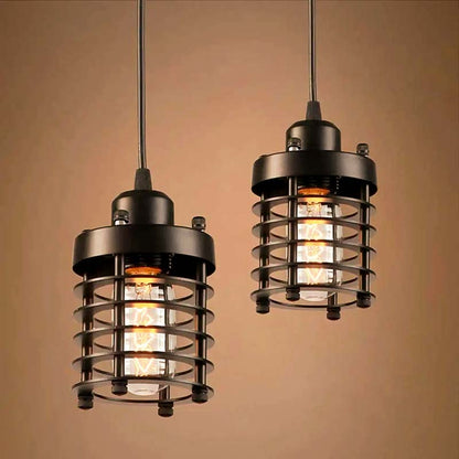 Industrial Vintage Black Pendant Light