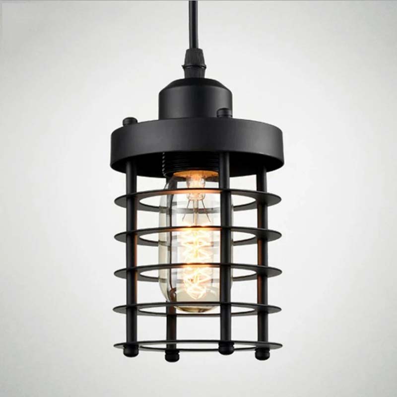 Industrial Vintage Black Pendant Light
