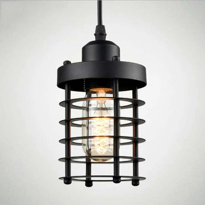 Industrial Vintage Black Pendant Light