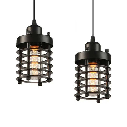 Industrial Vintage Black Pendant Light
