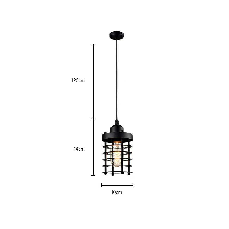 Industrial Vintage Black Pendant Light