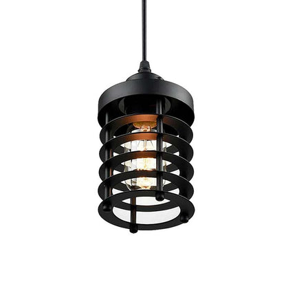 Industrial Vintage Black Pendant Light