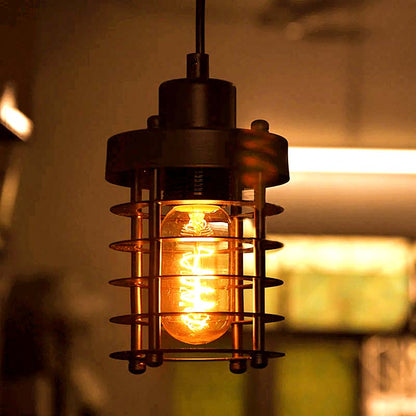 Industrial Vintage Black Pendant Light