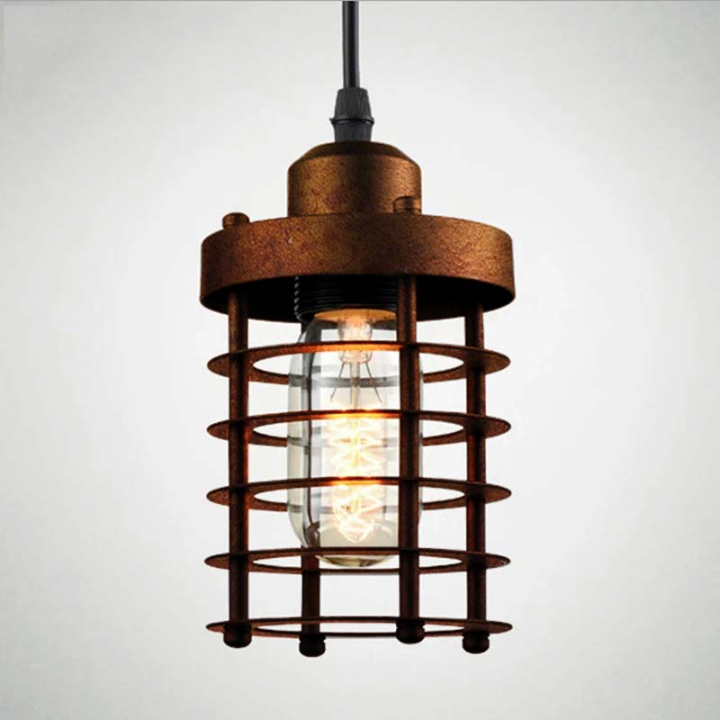 Industrial Vintage Rusty Pendant Light