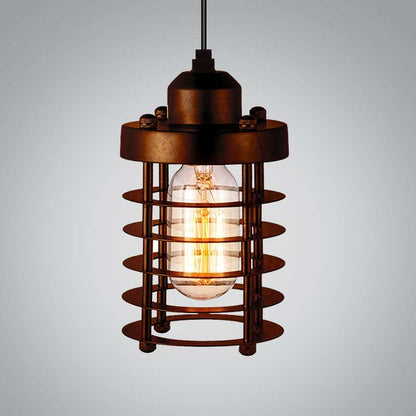 Industrial Vintage Rusty Pendant Light
