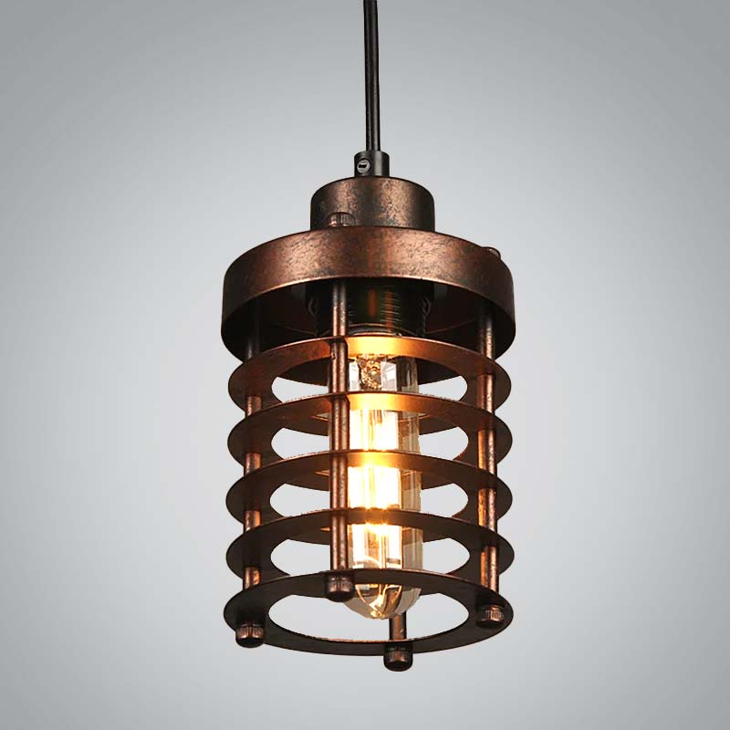 Industrial Vintage Rusty Pendant Light