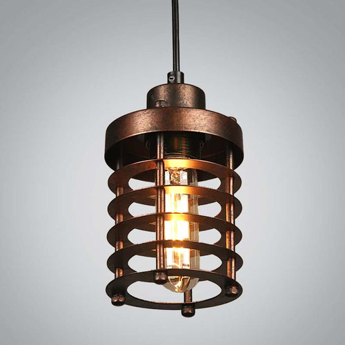 Industrial Vintage Rusty Pendant Light