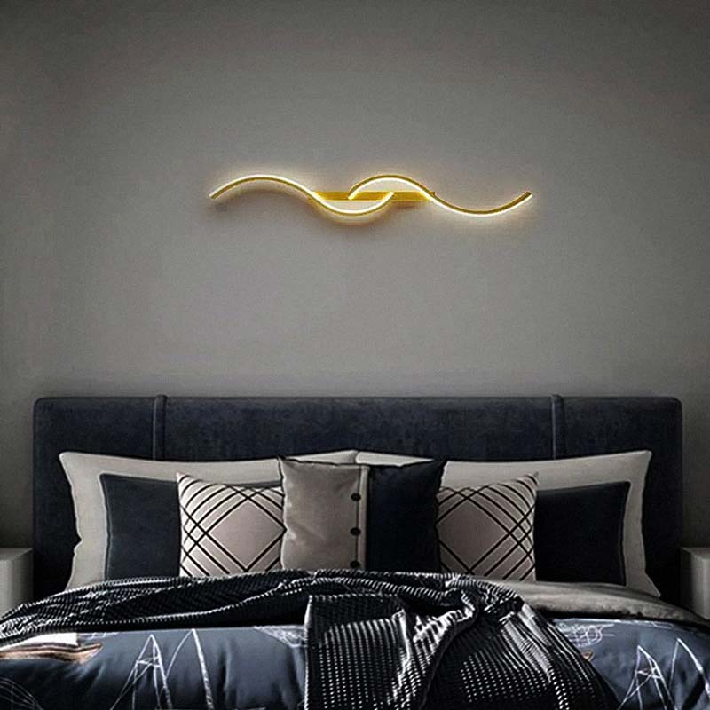 Double S Gold Wall Sconce