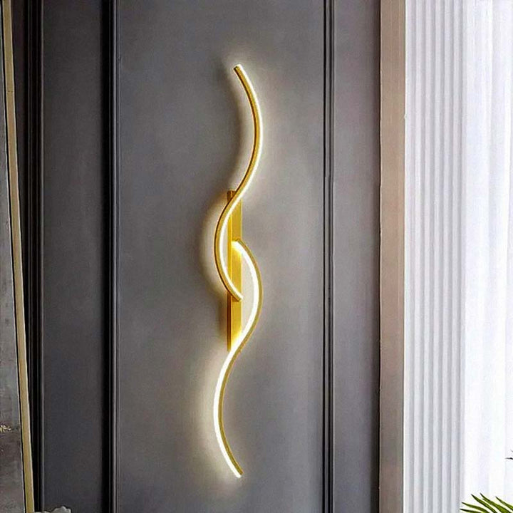 Double S Gold Wall Sconce