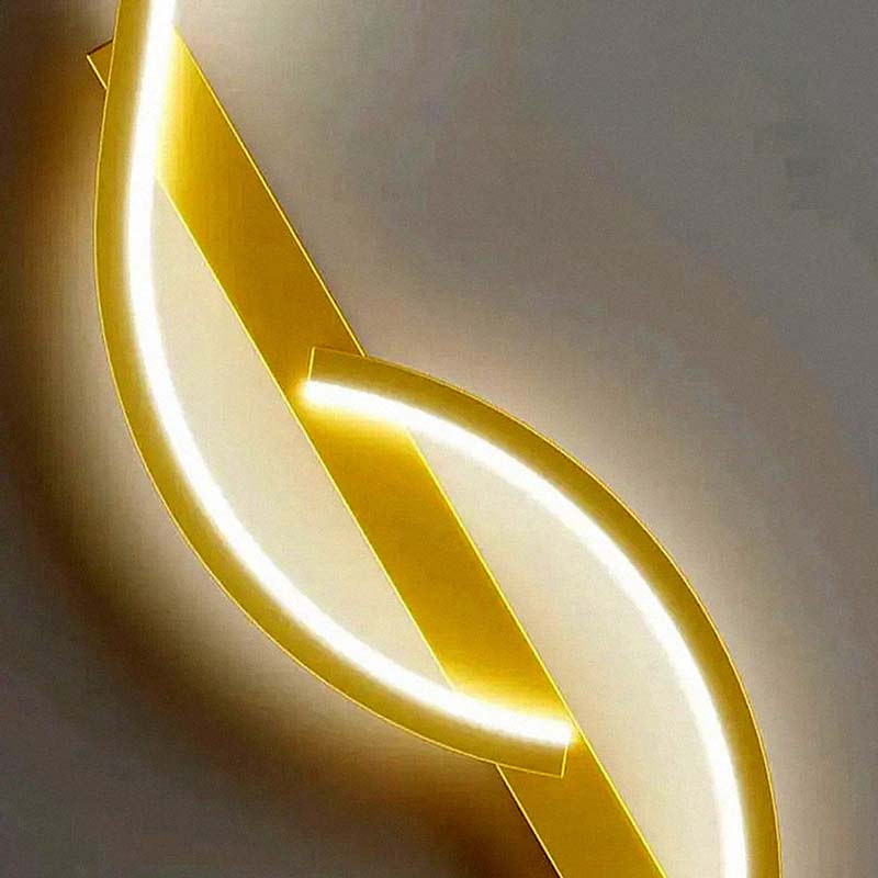 Double S Gold Wall Sconce