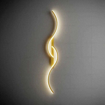 Double S Gold Wall Sconce