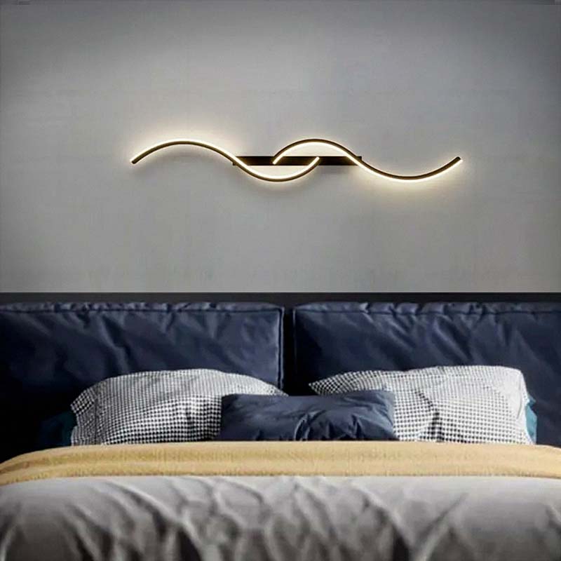 Double S Black Wall Sconce