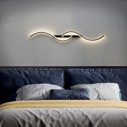 Double S Black Wall Sconce