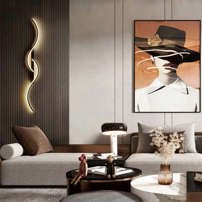 Double S Black Wall Sconce