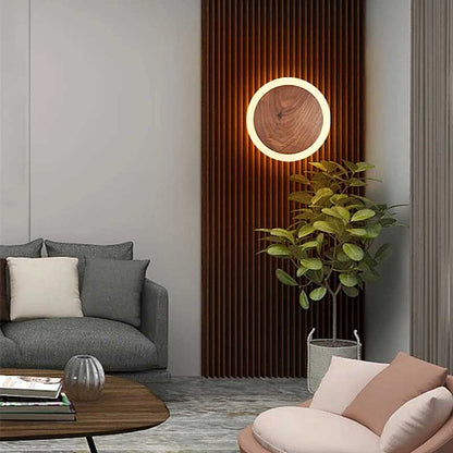 Wood Halo Wall Sconce