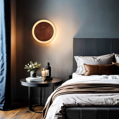 Wood Halo Wall Sconce