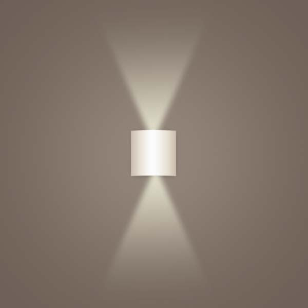 Aluminum White Wall Sconce