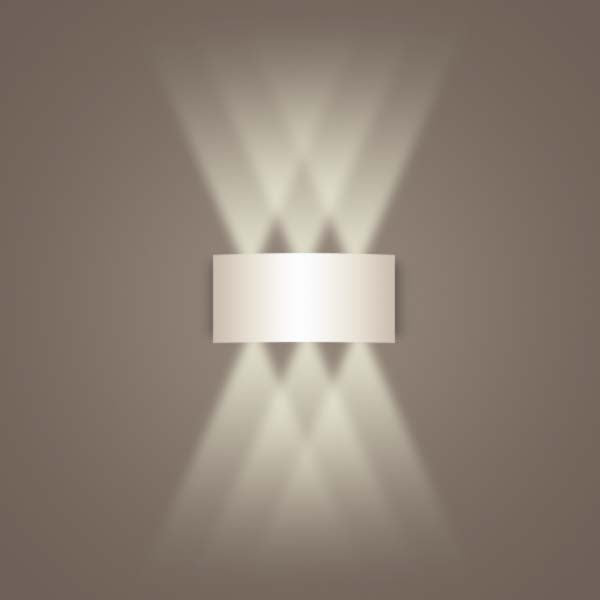 Aluminum White Wall Sconce
