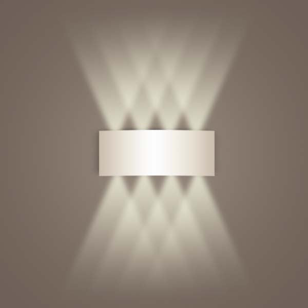 Aluminum White Wall Sconce